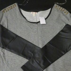 Charlotte Russe Studded Long Sleeve - Large